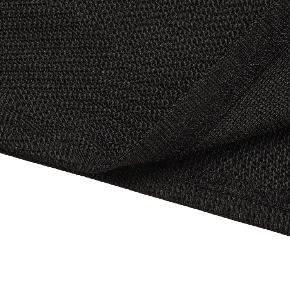 LUX GLIMMER™ │ COLD SHOULDER RIBBED KNIT TOP