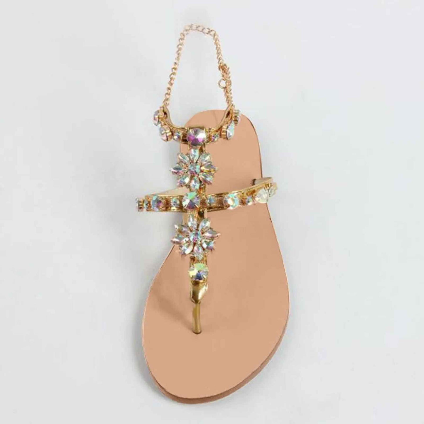 CELESTE™ | CRYSTAL EMBELLISHED FLAT SANDALS