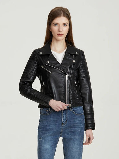 CAELIX™ Moto Faux Leather Jacket