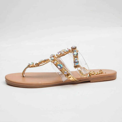 CELESTE™ | CRYSTAL EMBELLISHED FLAT SANDALS