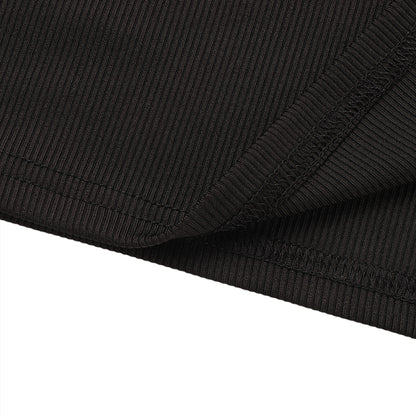 LUX GLIMMER™ │ COLD SHOULDER RIBBED KNIT TOP