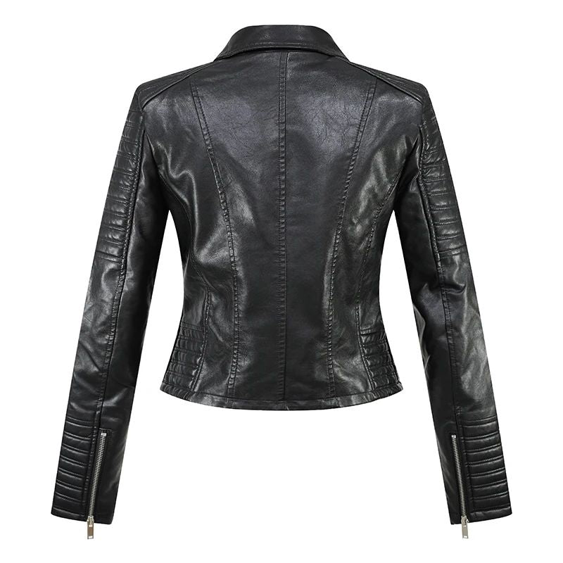 CAELIX™ Moto Faux Leather Jacket