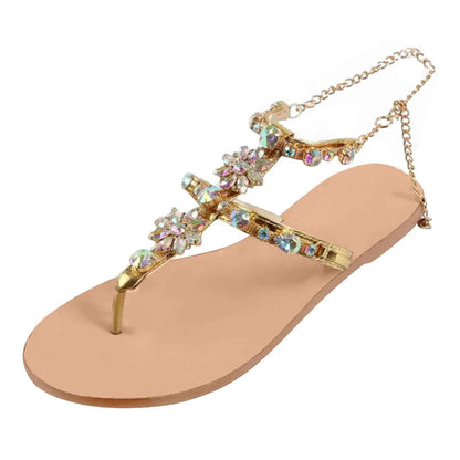 CELESTE™ | CRYSTAL EMBELLISHED FLAT SANDALS