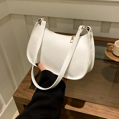 RETROA™ | SOLID COLOR PU LEATHER SHOULDER BAG