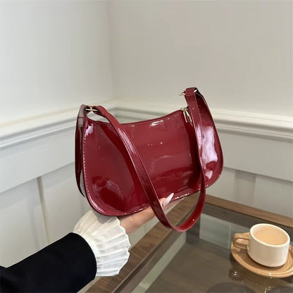 RETROA™ | SOLID COLOR PU LEATHER SHOULDER BAG