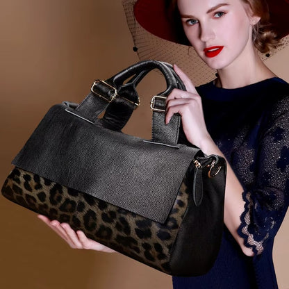 FREYA™ │ LEOPARD PATTERN GENUINE LEATHER BAG