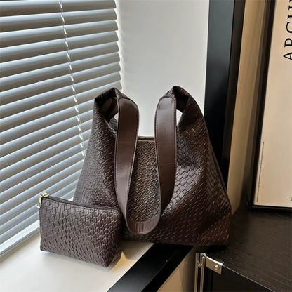 SOPHIA™ | LUXURY PU LEATHER TOTE BAG WITH SMALL SHOULDER BAG