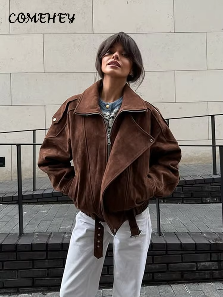 JESSICA™ │VINTAGE STREET WOMEN'S BROWN SUEDED JACKET