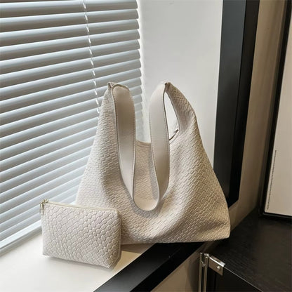 SOPHIA™ | LUXURY PU LEATHER TOTE BAG WITH SMALL SHOULDER BAG